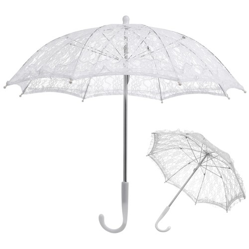 Shineofi white lace parasol - lace,