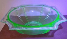Vintage Uranium Glass Bowl -