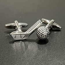 Golf ball club cufflinks - ball,