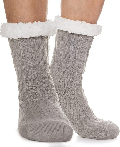 Men warm fuzzy slipper socks - warm,