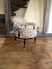 Antique Chair Lady’s  Original Victorian Tapestry Tub Chair Arm chair