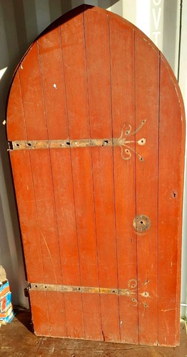 Gothic arched hardwood door - hardwood,