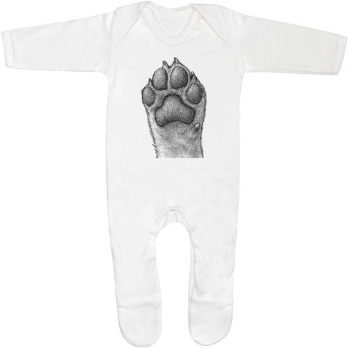 Dog paw baby sleepsuit - paw',