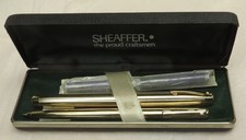 Vintage Sheaffer Imperial 777/797 Pen Set 14K Nib Gold Plated 1970s