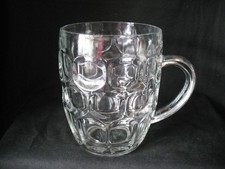 Vintage Used  Pint Dimple Beer Tankard Glass Mug