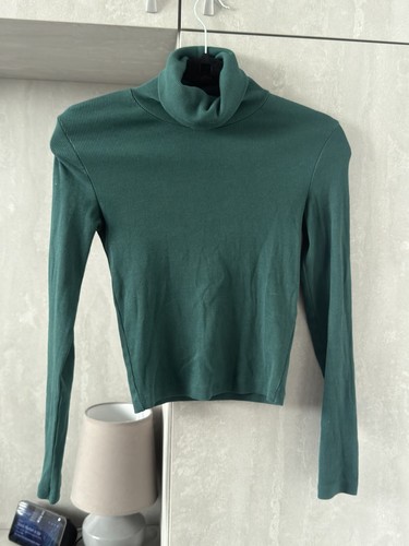 Zara women green ribbed - women's,