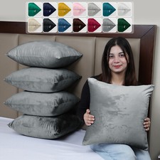 Pack of 4 Plush Velvet Cushion