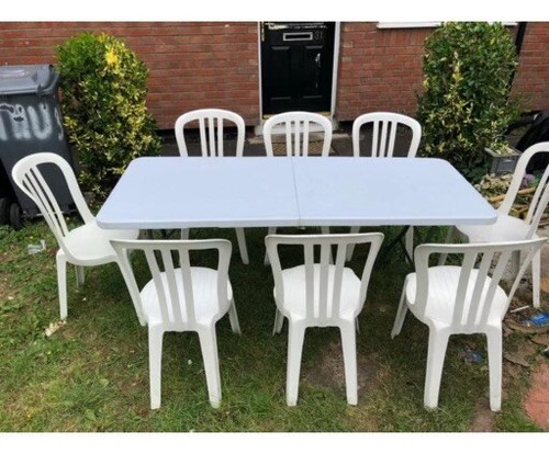 Bistro white chairs - white, for