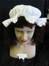 Child  WHITE MOP CAP HAT VICTORIAN MAID TUDOR GIRL FANCY DRESS COSTUME ACCESSORY