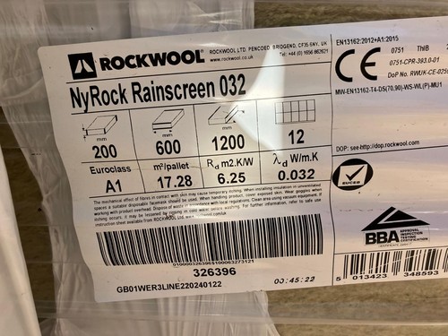 200mm rockwool nyrock cavity - rockwool,
