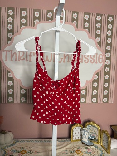 Reformation red polka - red, dot