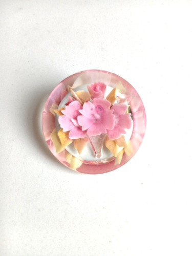 Vintage pink floral - pink,