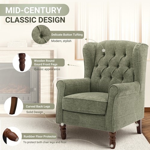 Button tufted wingback accent - button-tufted,
