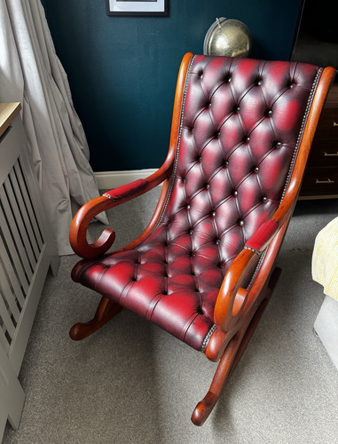 Oxblood chesterfield leather - oxblood,