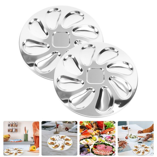 2pcs stainless steel - steel, oyster