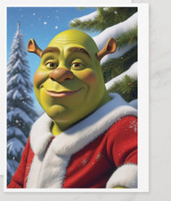 Shrek Christmas Card xmas Card