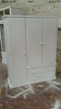 HANDMADE AYLESBURY COMBINATION (WHITE) TRIPLE WARDROBE (ASSEMBLED) NOT FLAT-PACK