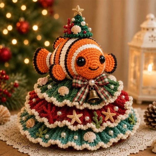 Crochet marine clownfish - crochet,