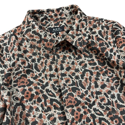 Apc leopard print camo coat - leopard,
