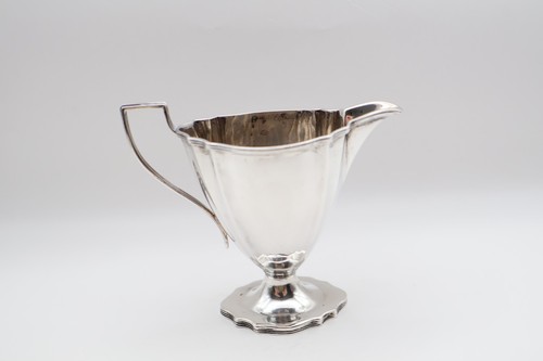 Antique solid silver cream jug - antique,