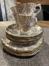 Vintage Royal Vale Gold Chintz