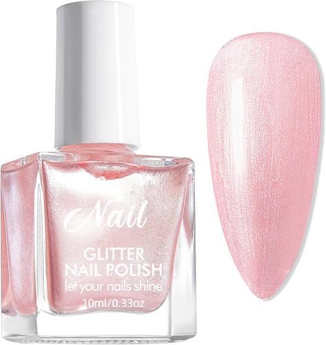 Pink pearl nail - nail,