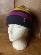 Unisex Jack Wolfskin Multicoloured Beanie Hat Stripes OS