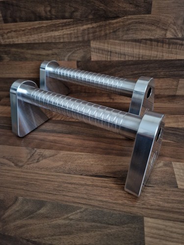 Cnc machined parallettes - cnc,