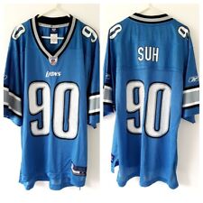 Detroit Lions Original SUH Reebok Genuine Blue Small Adults No 90 Jersey Shirt S