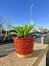 MID CENTURY 60'S U UEBELACKER KERAMIK WEST GERMAN POTTERY FIRE GLAZE PLANT POT