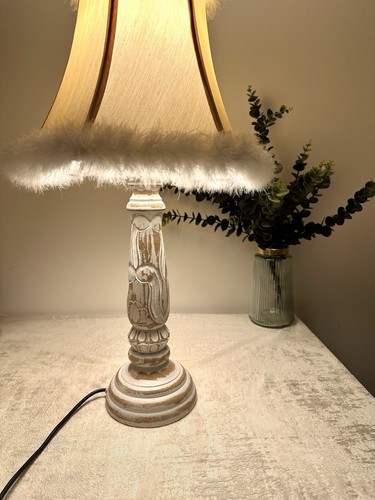 Wooden table lamp - table,
