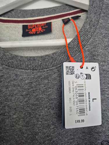 Superdry logo men - grey, crew