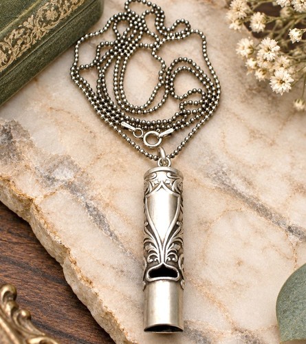 Ornate whistle pendant - ornate,