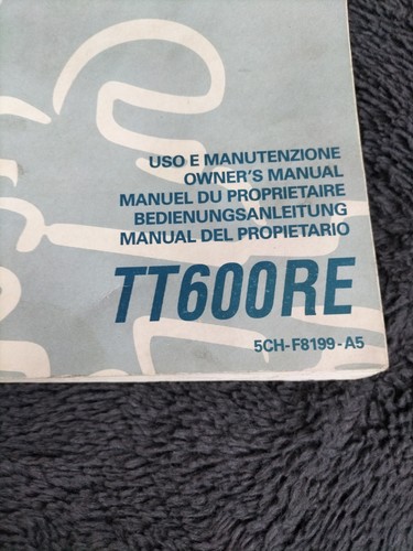 Yamaha tt600re owners manual - tt600re,