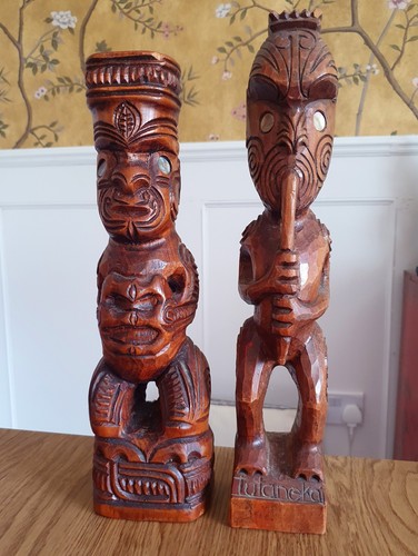 Vintage maori carved wooden - vintage,
