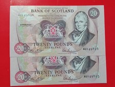 BANK OF SCOTLAND £20 X 2