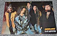 FOUR HORSEMEN / SKID ROW band A3 glossy ORIGINAL magazine ART 2 sided poster
