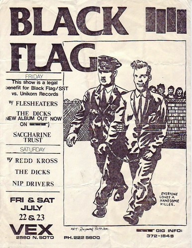 Black flag concert - black,