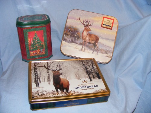 Christmas tins biscuit - biscuit, tin