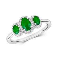 Real Emerald and Diamond Ring