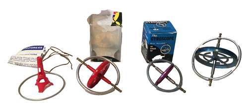 Vintage metal gyroscope bundle - metal,