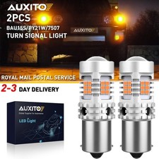 2x BAU15S PY21W 581 AMBER LED