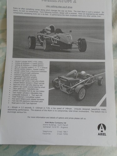 Ariel atom brochure english - atom,