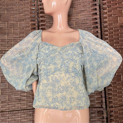 Express floral puff sleeve - express, puff-sleeve