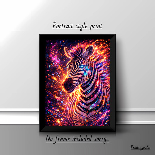 Zebra wildlife animals neon - wildlife, 3d