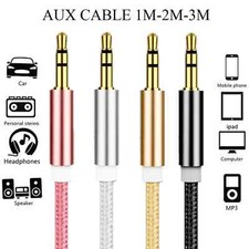 1M to 3M Headphone Aux Cable Audio Lead 3.5mm Jack to Jack Stereo PC Car Male UK