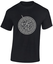 GEORGE & DRAGON SYMBOL MENS T SHIRT COOL WARRIOR MEDIEVAL SWORD SHIELD ENGLAND