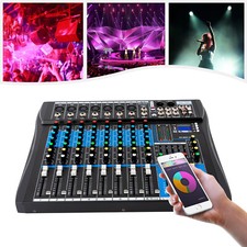 8 Channel USB Professional Audio Mixer Sound Board Console Desk System Interface