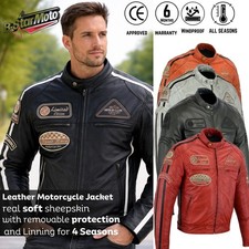 Men armored biker leather - men’s,