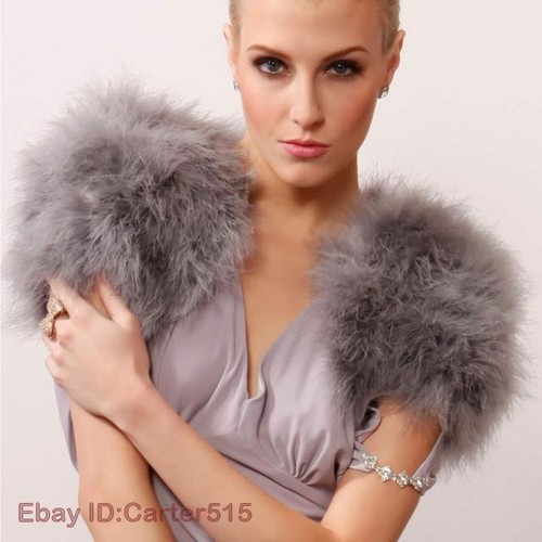 Real ostrich feather bolero - feather,